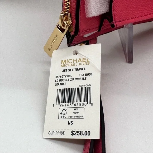 Michael Kors MK Jet Set Travel Medium Duffle Satchel Bag & Double Zip Wallet - Picture 13 of 14